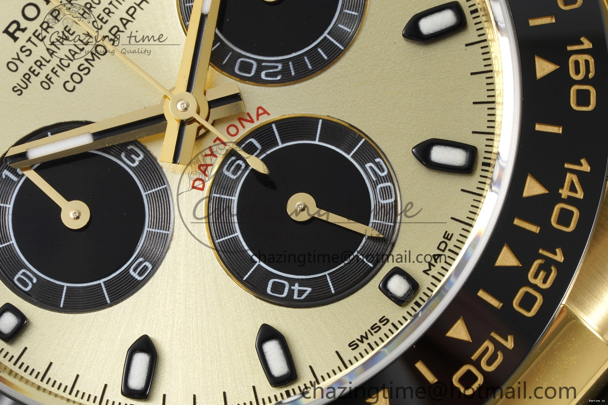 1222 OnTrend Daytona 116518 BTF 1:1 Best Edition YG Black Dial on Oysterflex Rubber Strap SA4130 V 2260